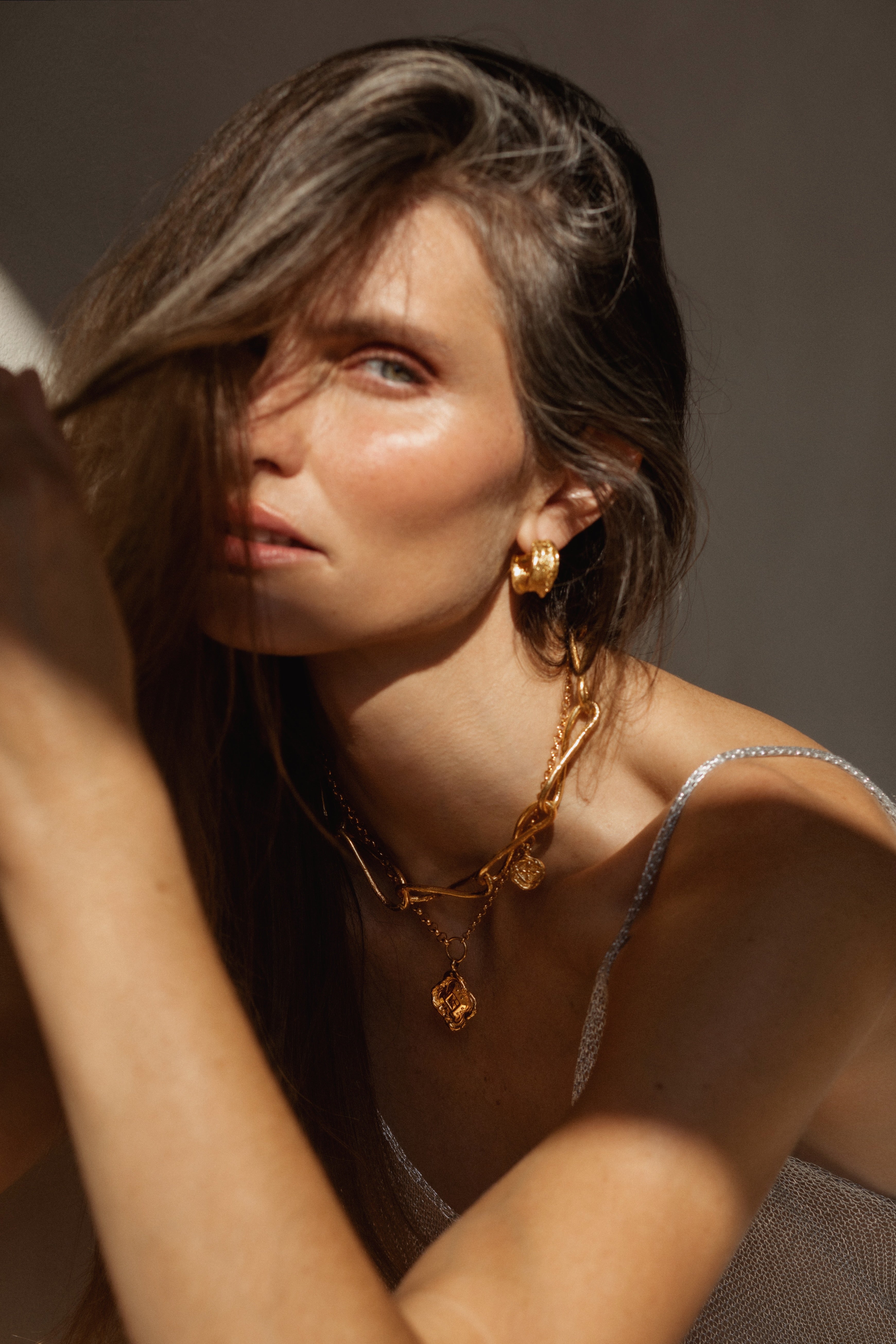 Colliding Compass Necklace